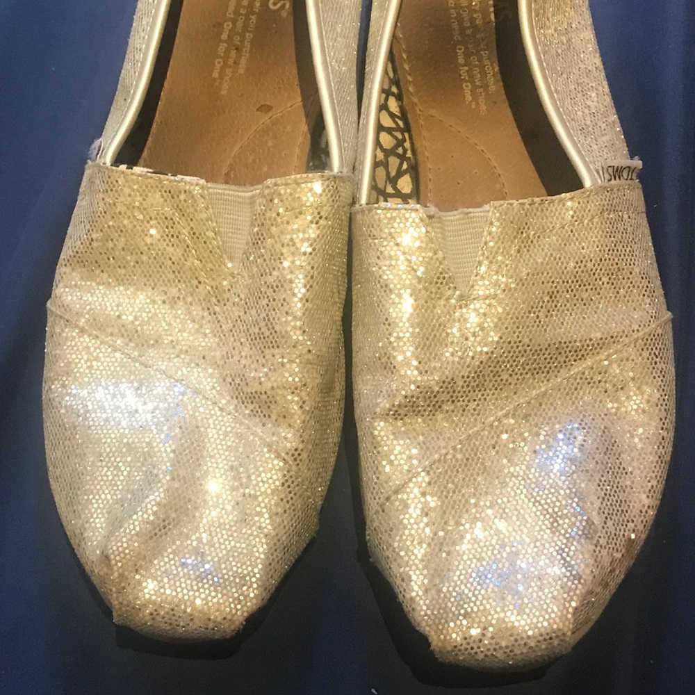Silver sparkle toms